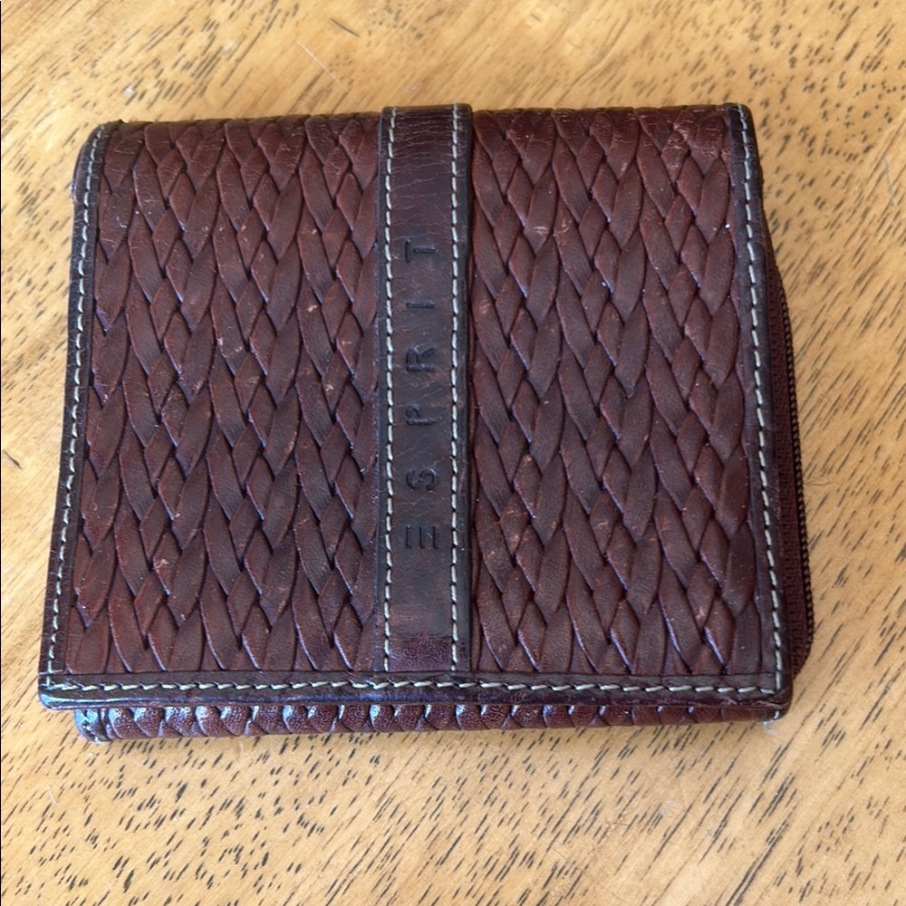 Esprit Brown Woven Wallet